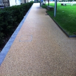 Porous Rubber Mulch Pathways in Row 5